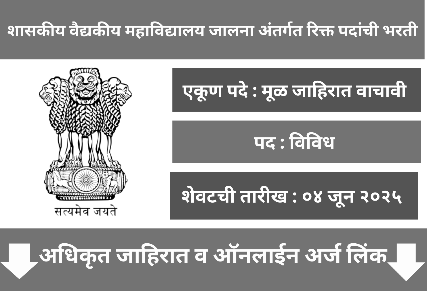 Government Medical College Jalna Recruitment 2025 