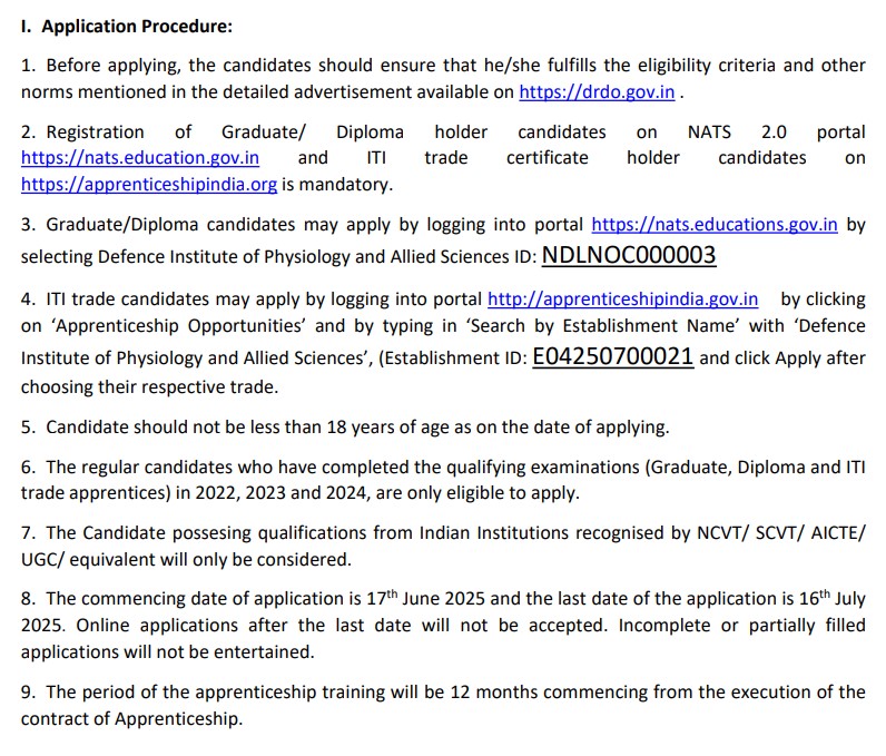 DRDO DIPAS Vacancy 2025
