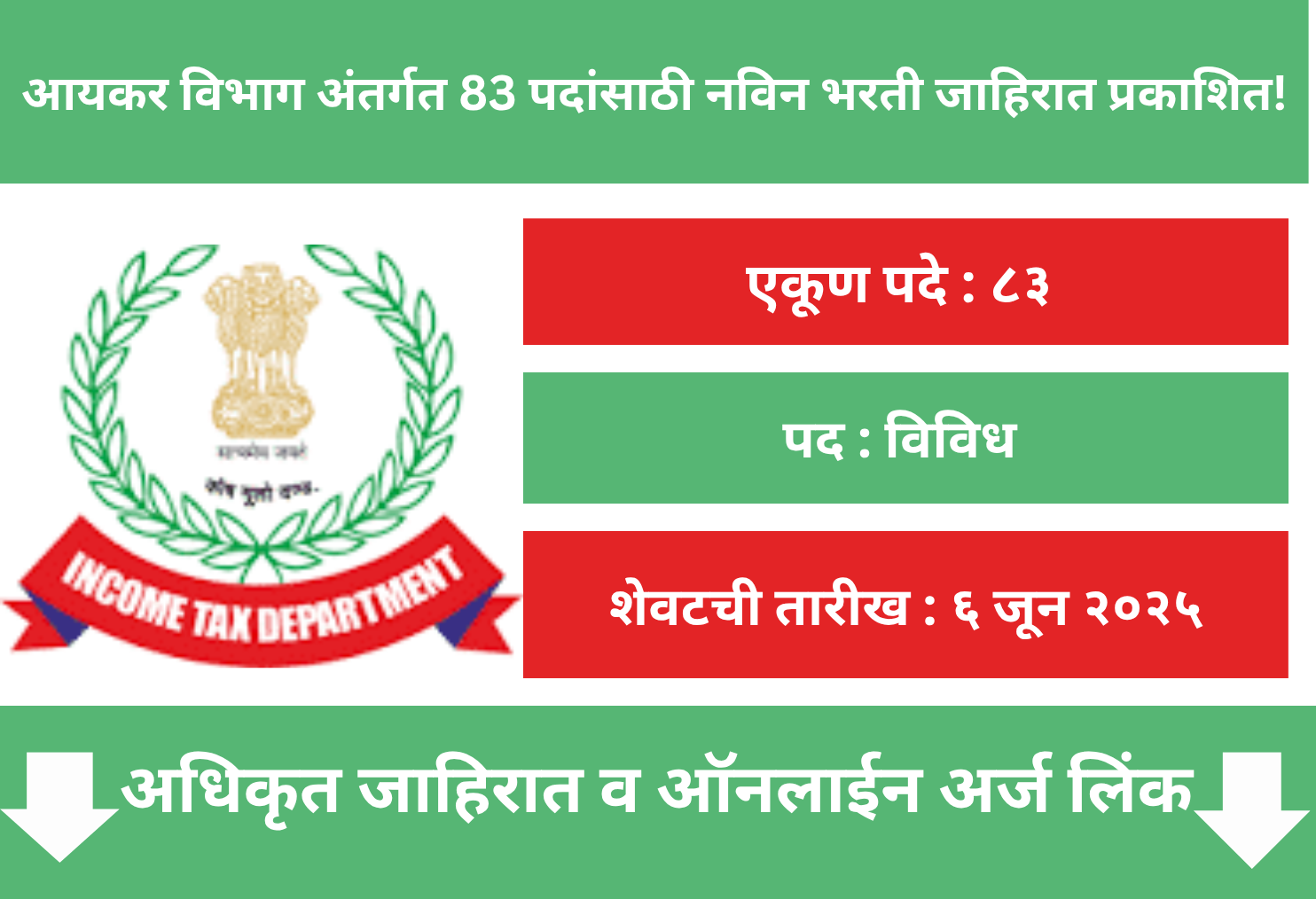 Income Tax Department Recuitment 2025