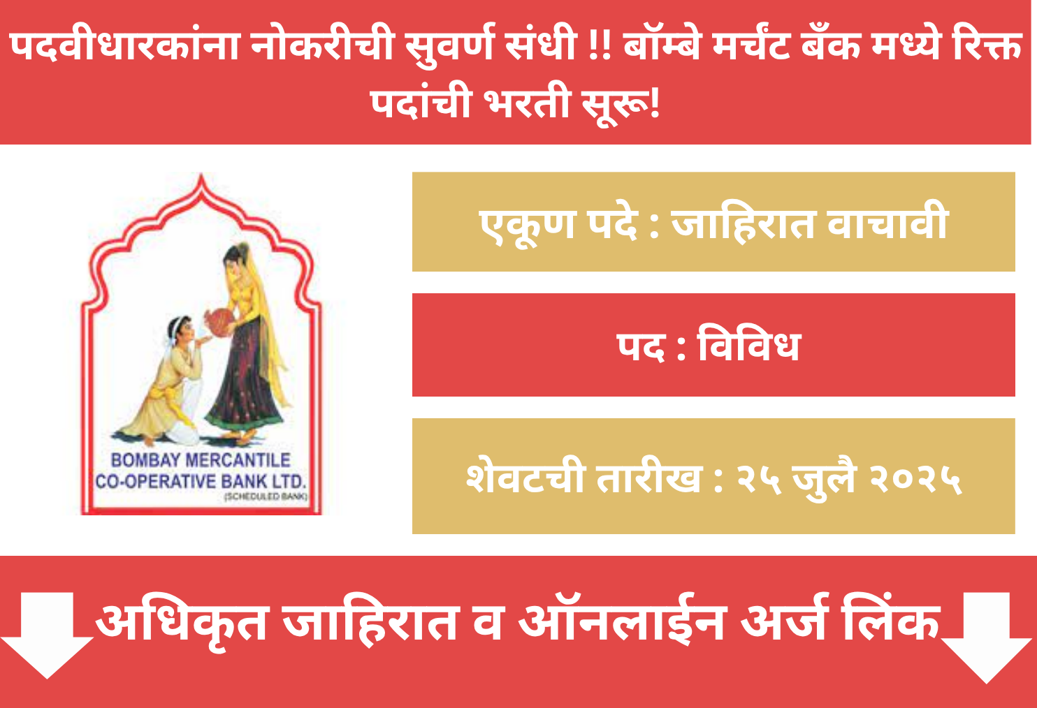 Bombay Mercantile Co-Op Bank Ltd Recruitment 2025