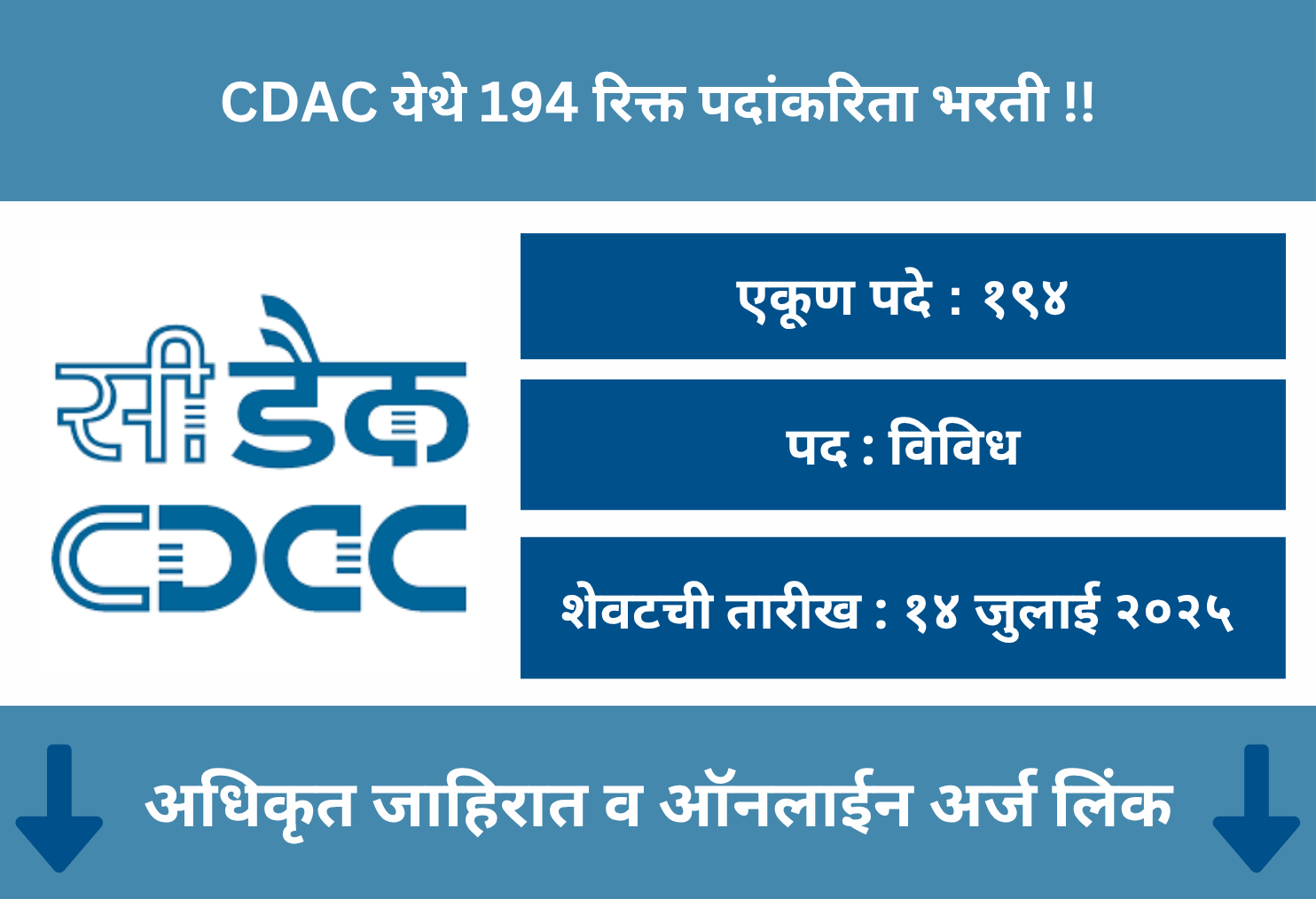 CDAC Online Application 2025