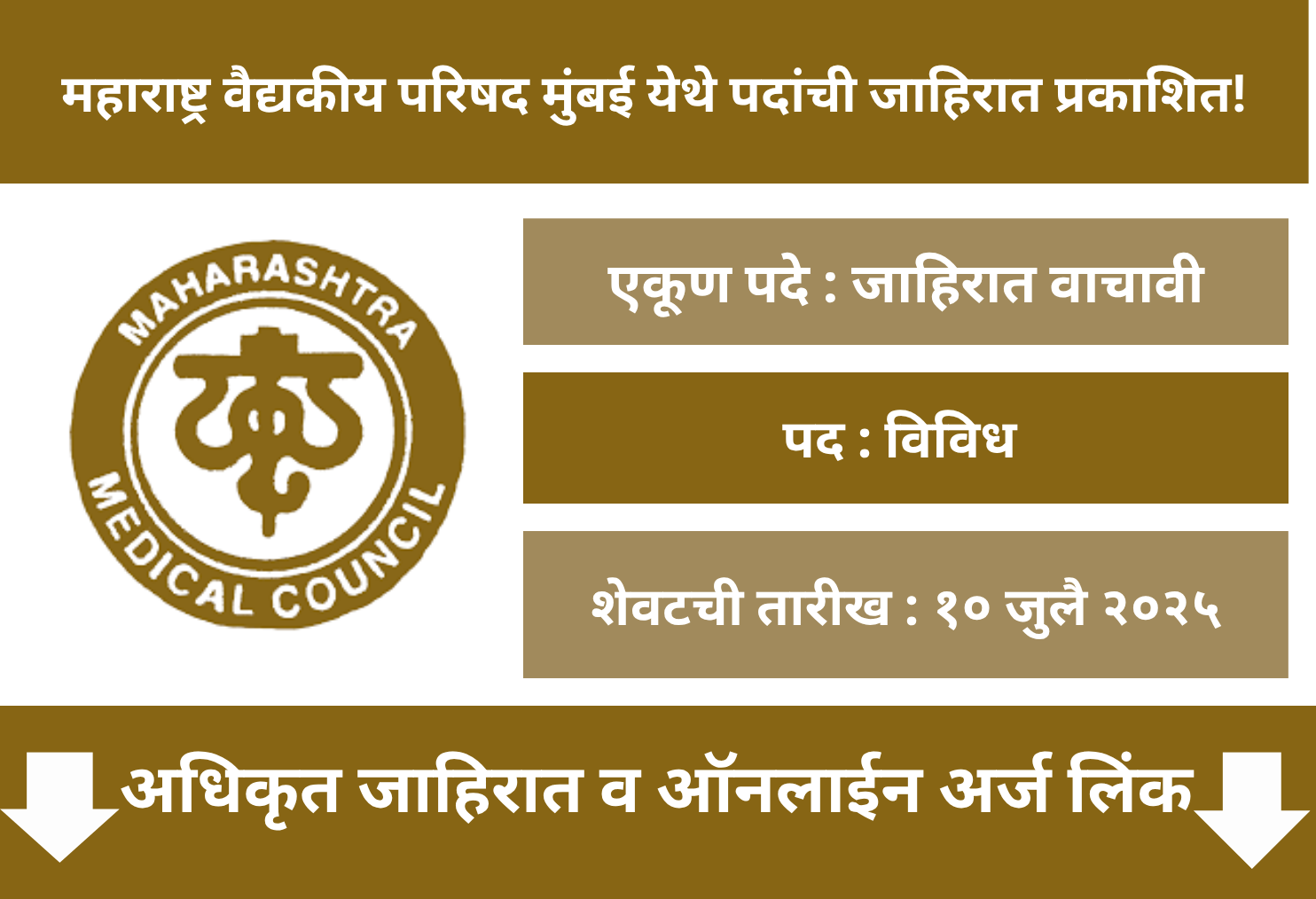 Maharashtra Medical Council Mumbai Recruitment 2025