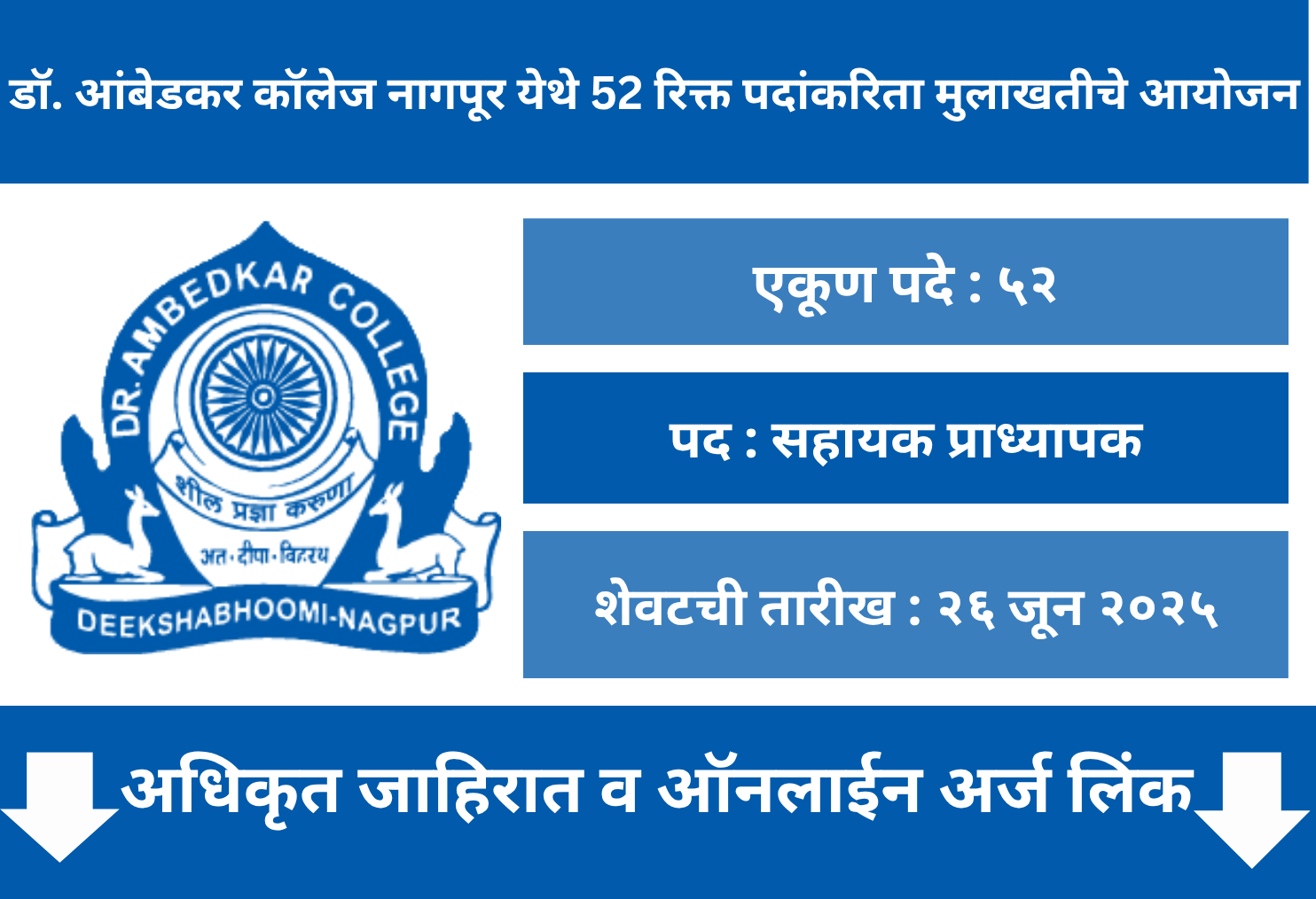 Ambedkar College Nagpur Bharti 2025 