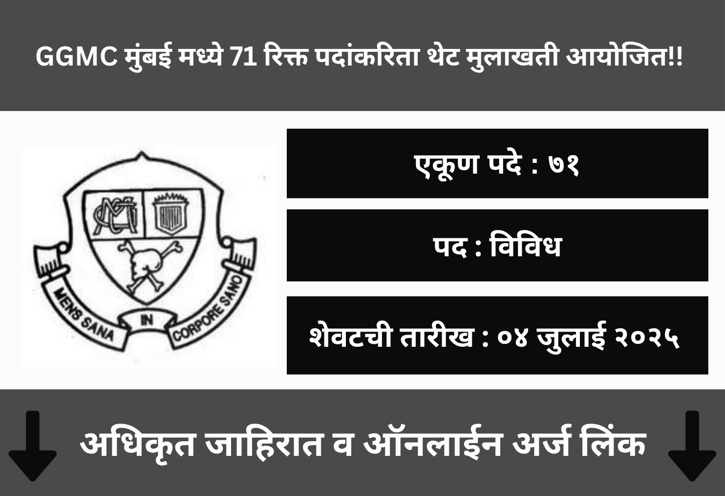GGMC Mumbai Recruitment 2025