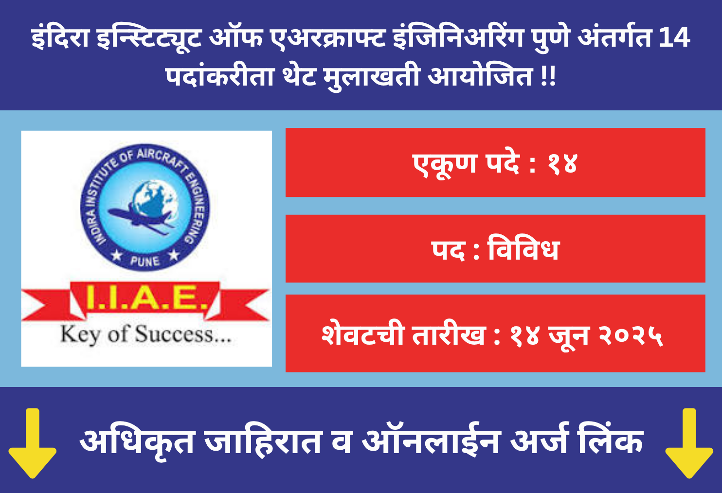 IIAE Pune Bharti 2025