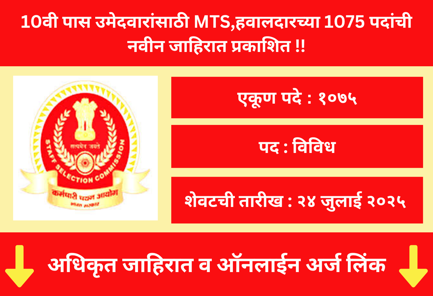 SSC MTS Havaldar Bharti 2025-ssc.nic.in