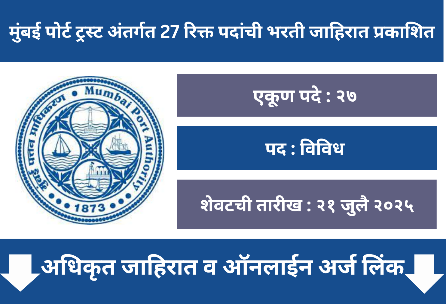 Mumbai Port Trust Recruitment 2025