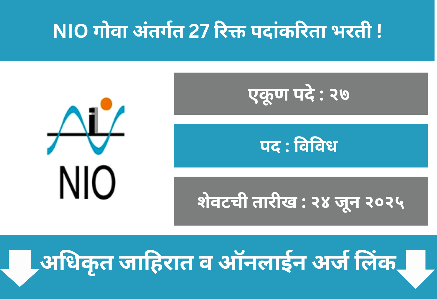 NIO Goa Recruitment 2025