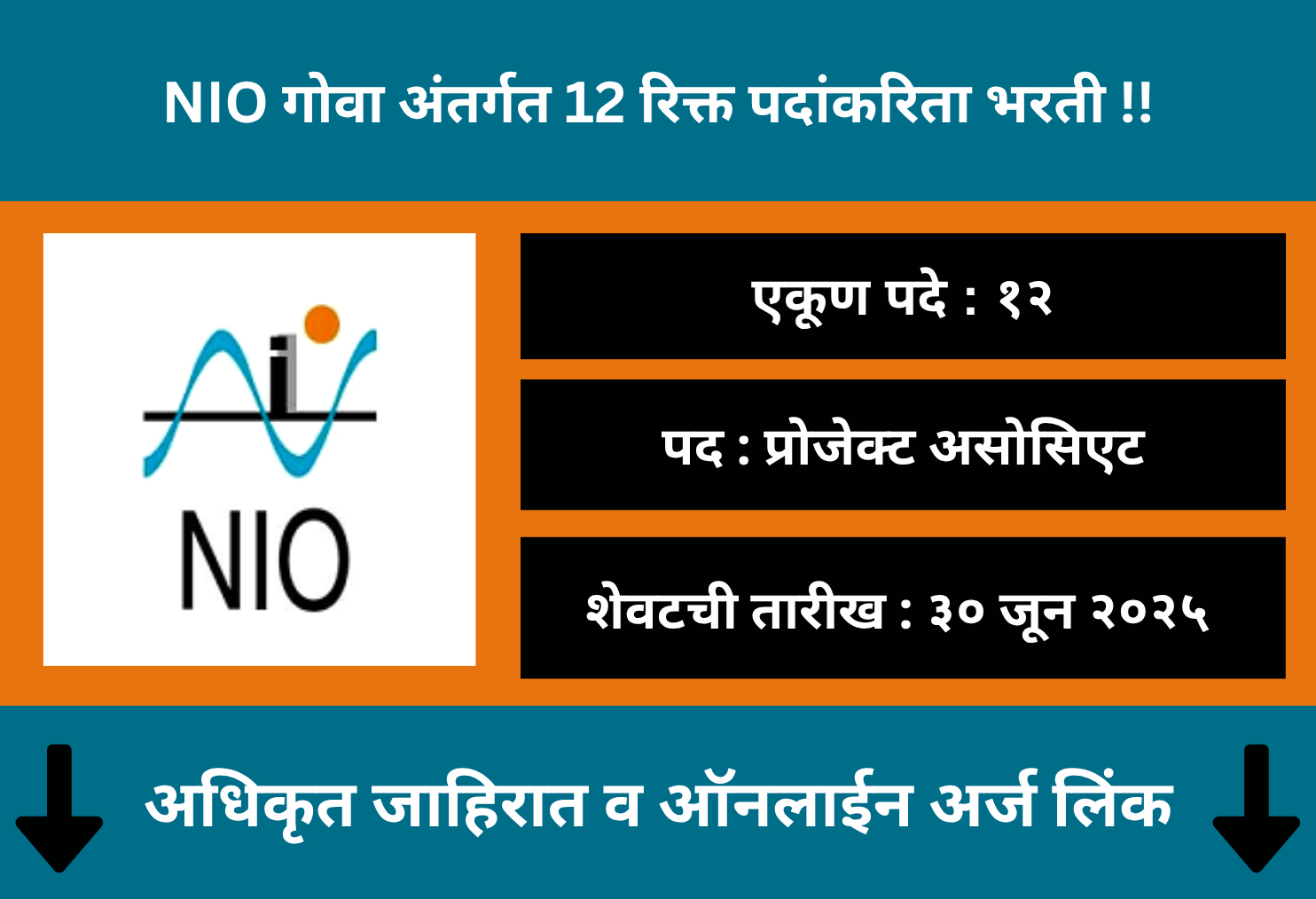 NIO Goa Recruitment 2025