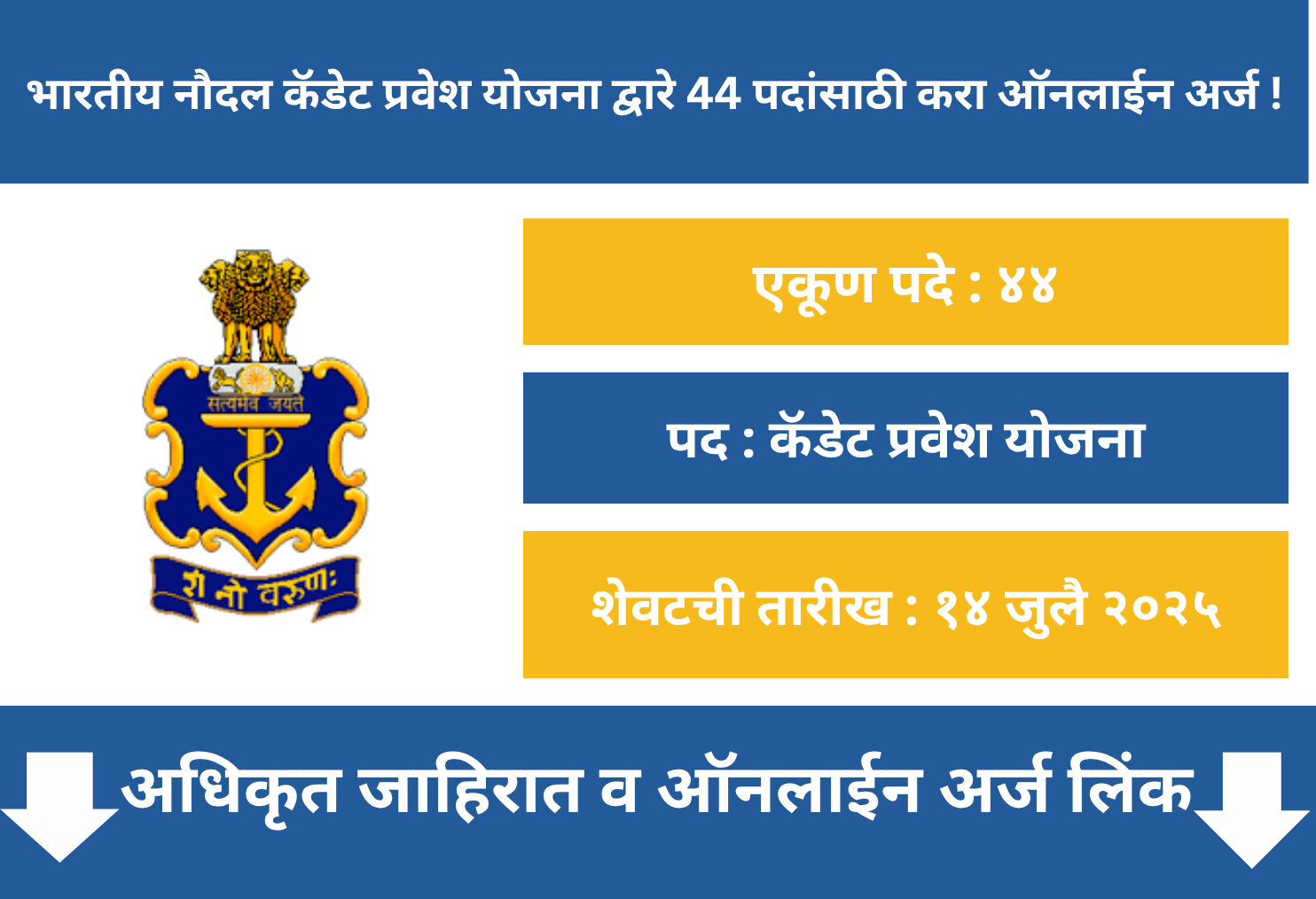 Indian Navy Cadet Entry Scheme Bharti 2025