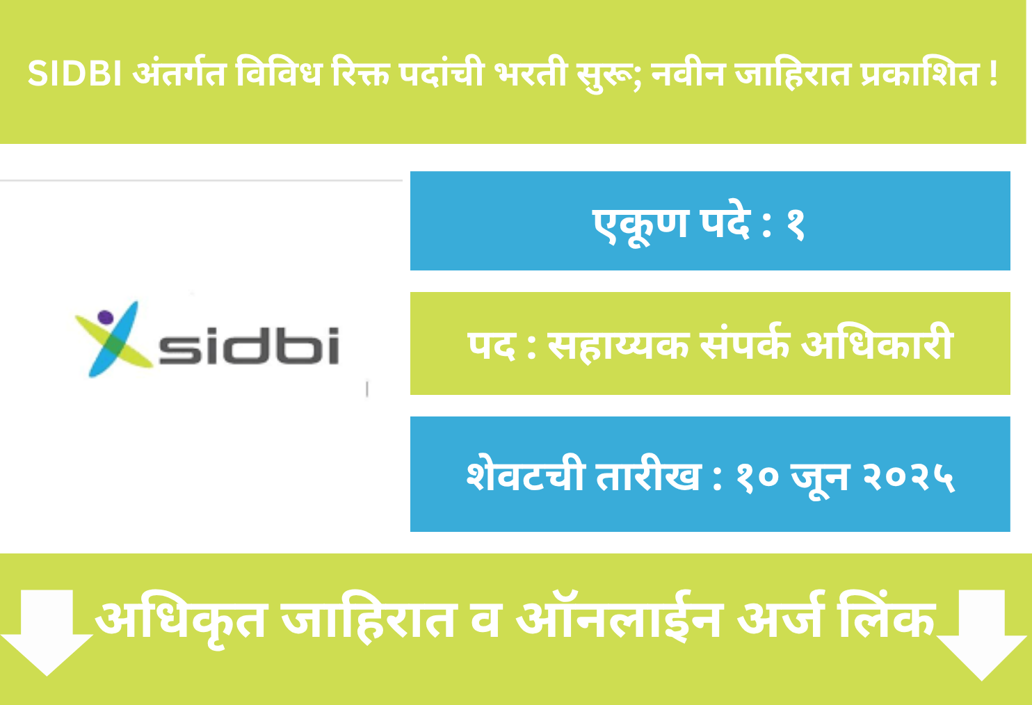 SIDBI Online (e-mail) Application 2025