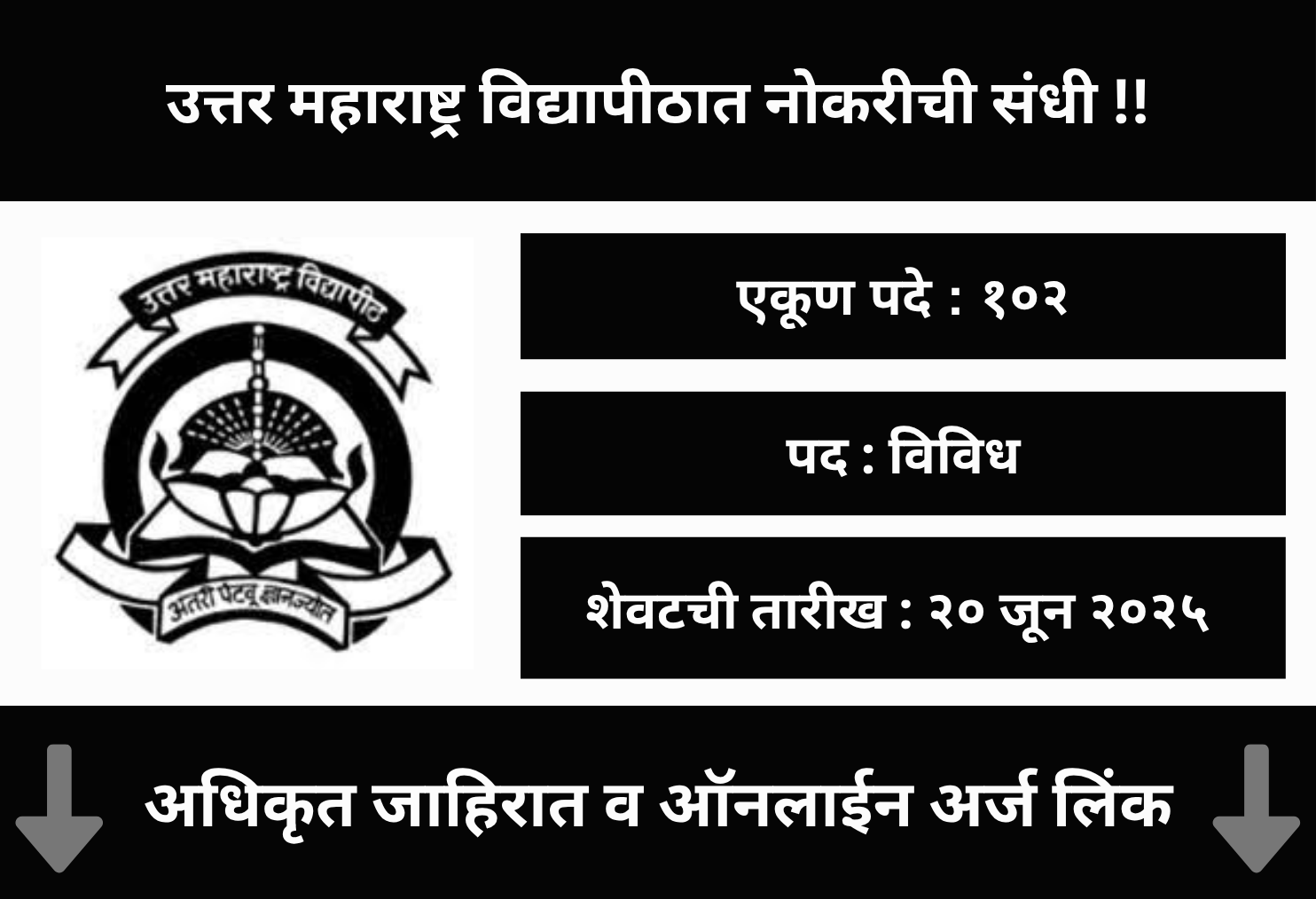 NMU Jalgaon Online Application 2025