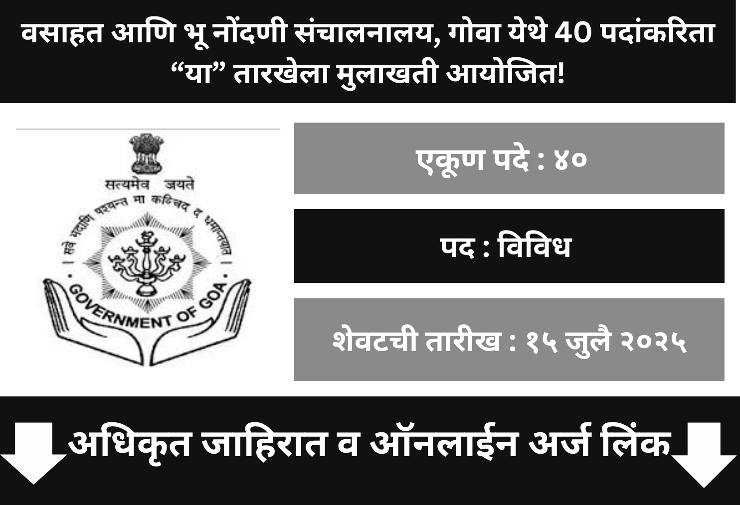 DSLR Goa Recruitment 2025