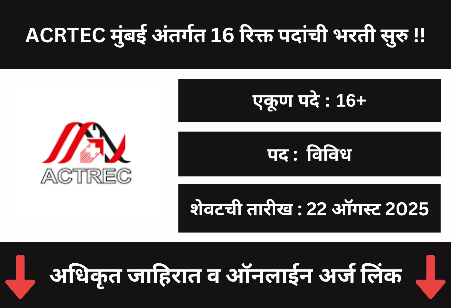 ACTREC Recruitment 2025