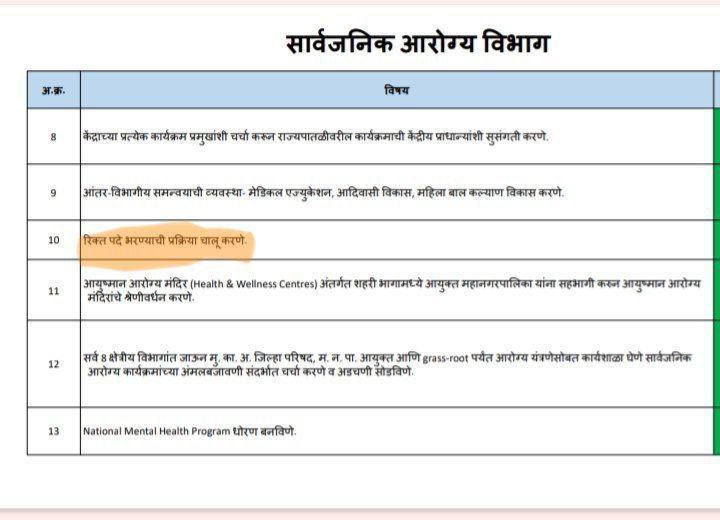 Arogya vibhag bharti update 