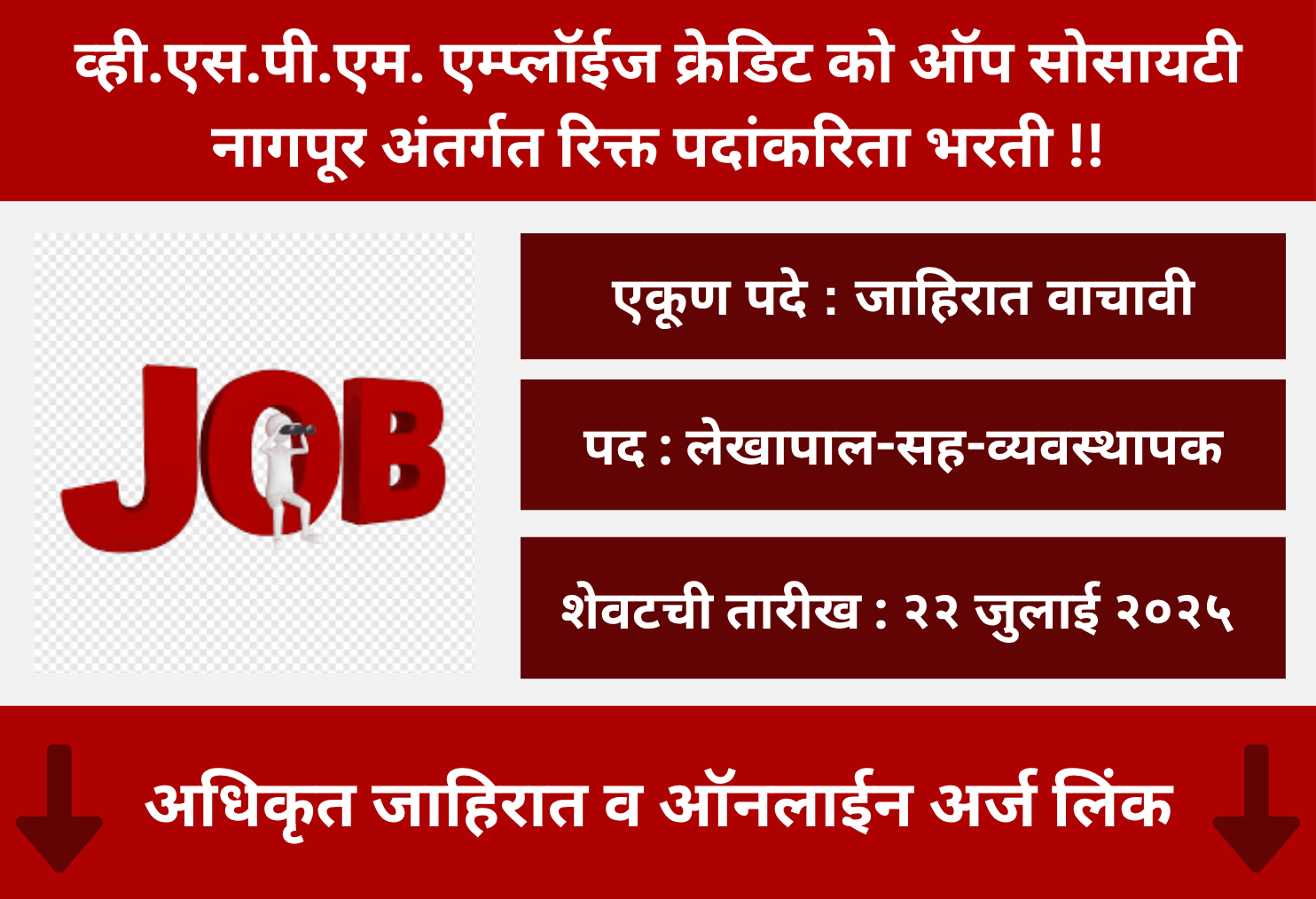 VSPM Employees Society Recruitment 2025