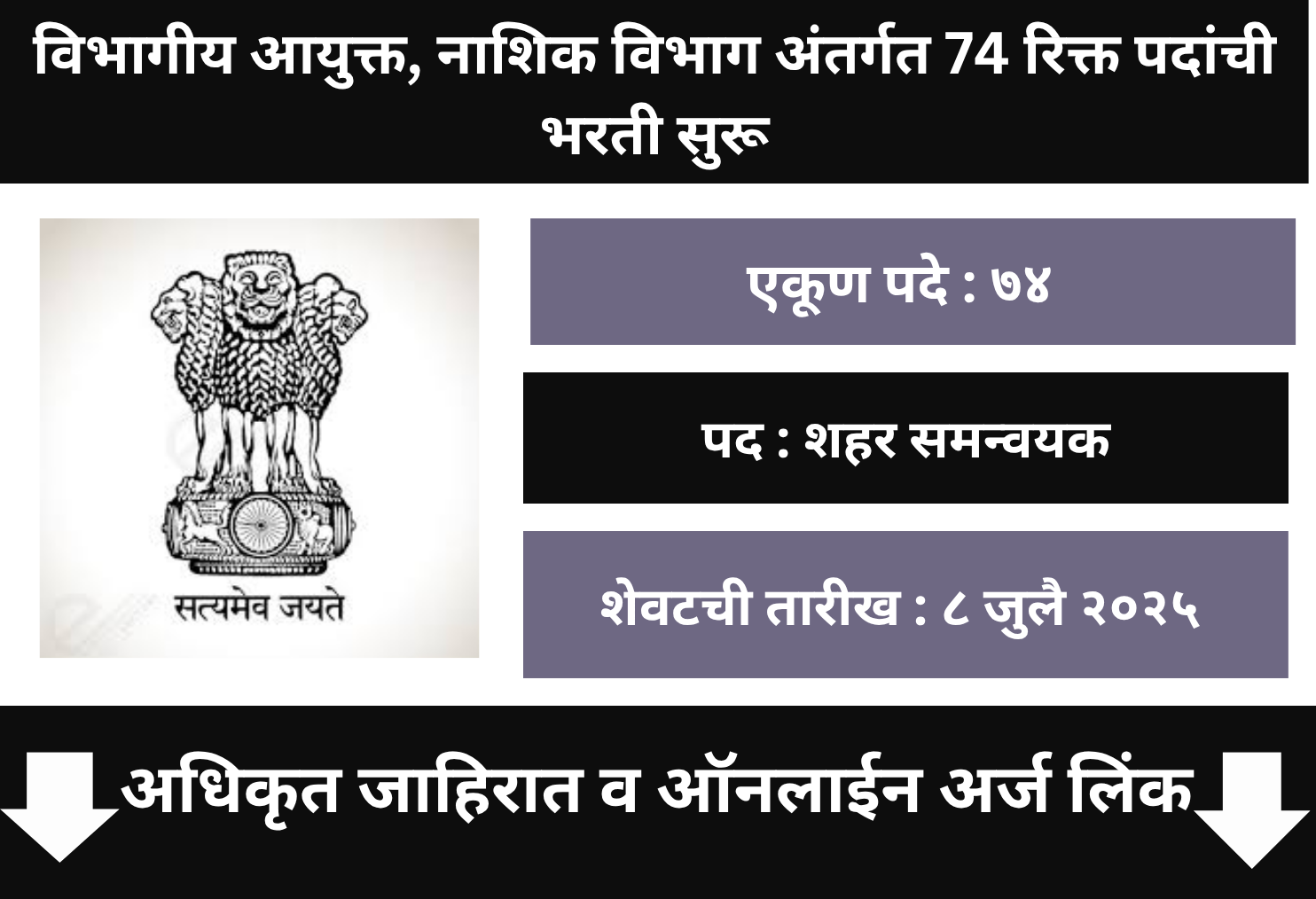 Divisional Commissioner Nashik Recruitment 2025