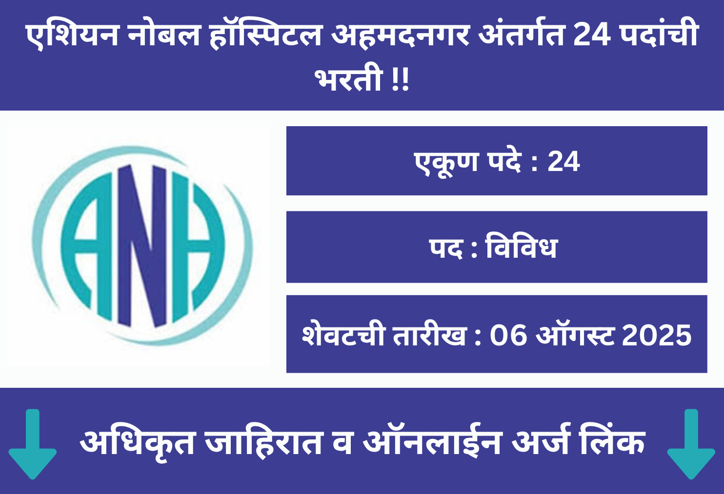 Asian Noble Hospital Ahmednagar Recruitment 2025