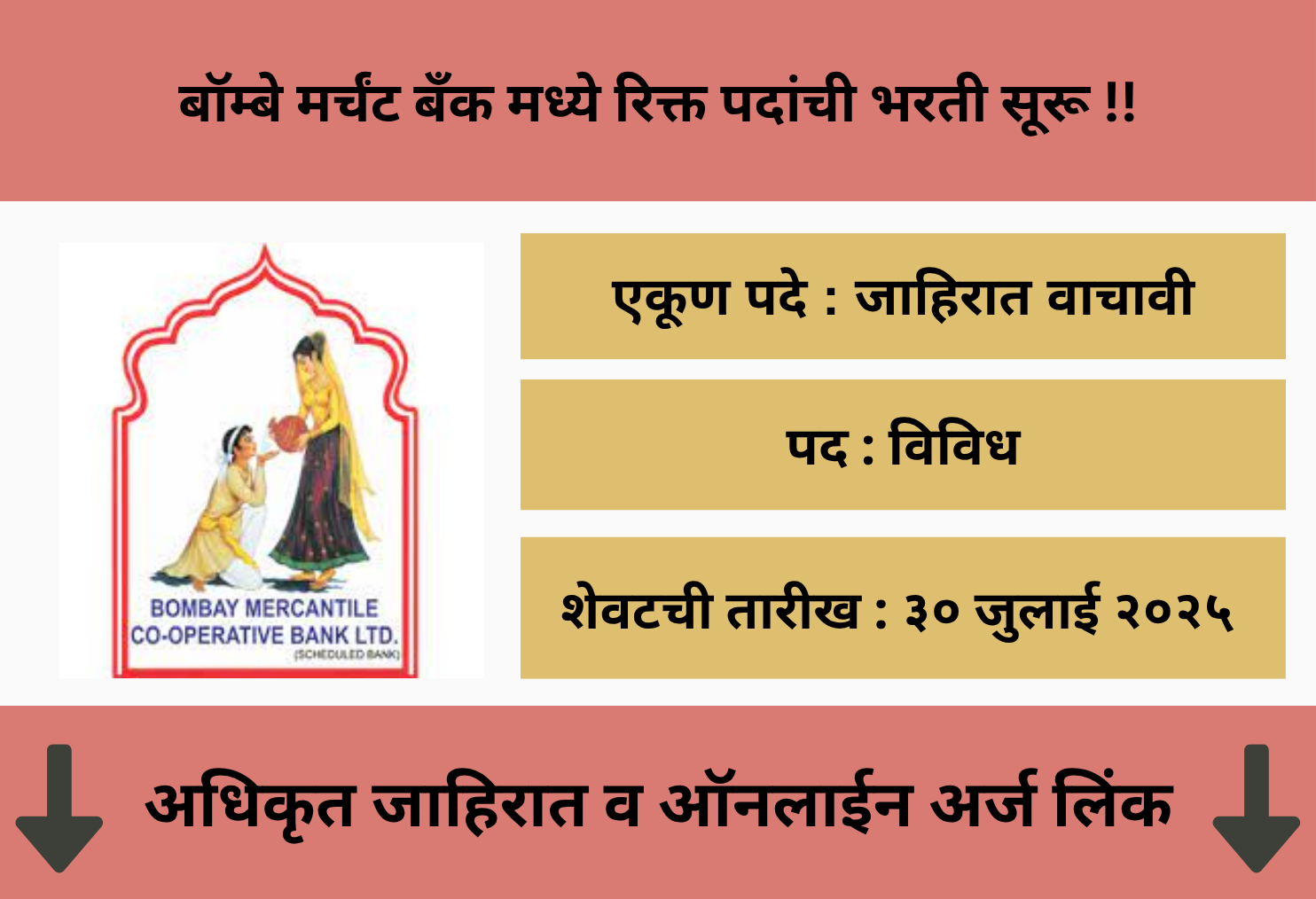 Bombay Mercantile Co-Op Bank Ltd Recruitment 2025