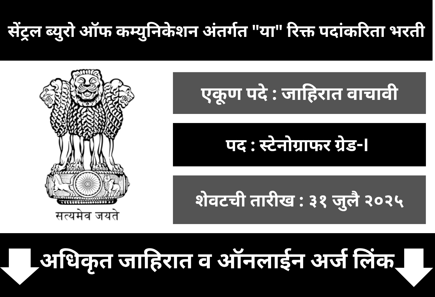 Central Bureau Of Communication Recruitment 2025