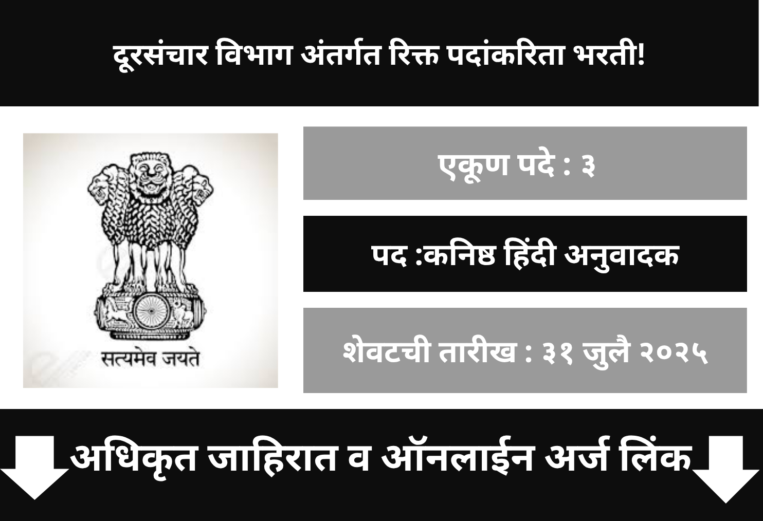 Department of Telecommunication Offline Bharti 2025