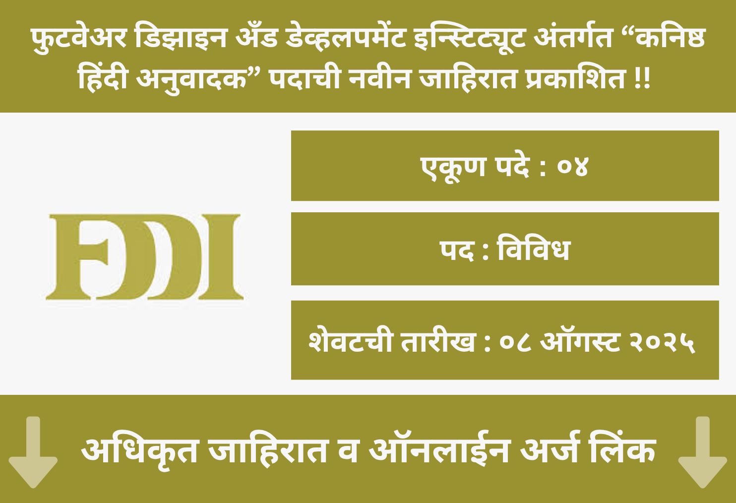 FDDI Recruitment 2025