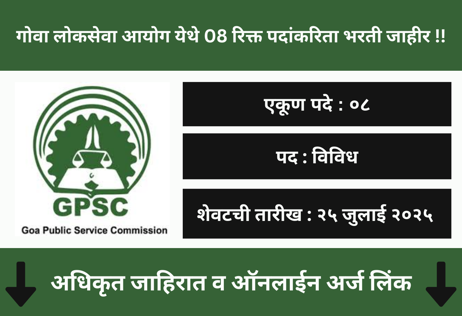 GPSC Goa Recruitment 2025