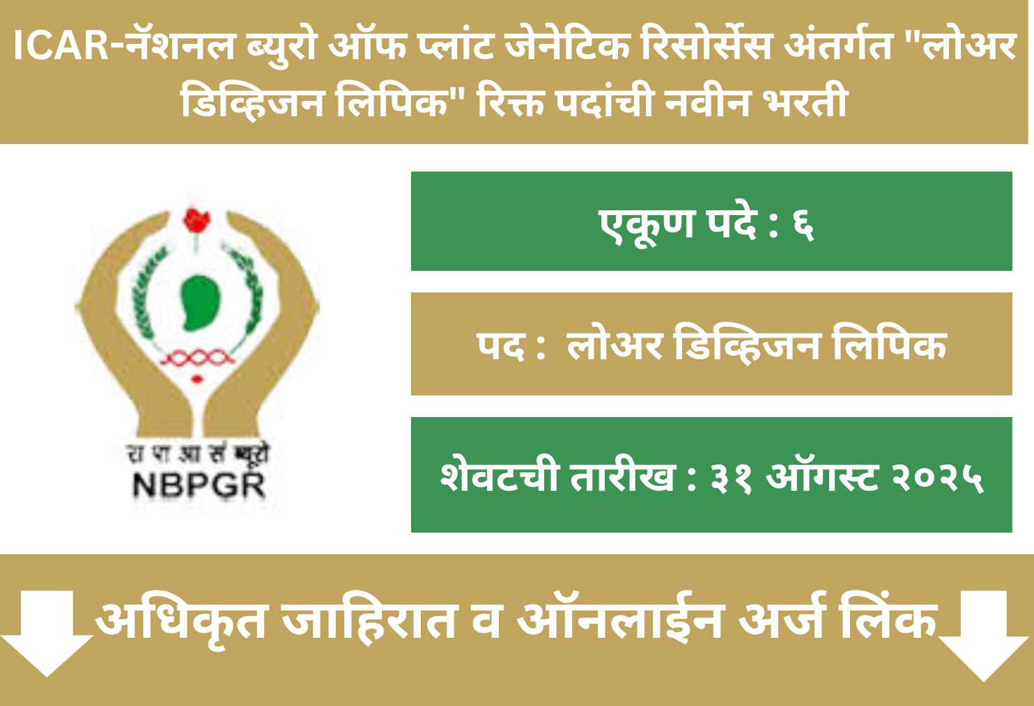 NBPGR Recruitment 2025