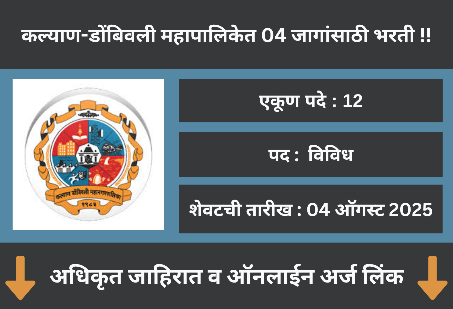 KDMC Recruitment 2025