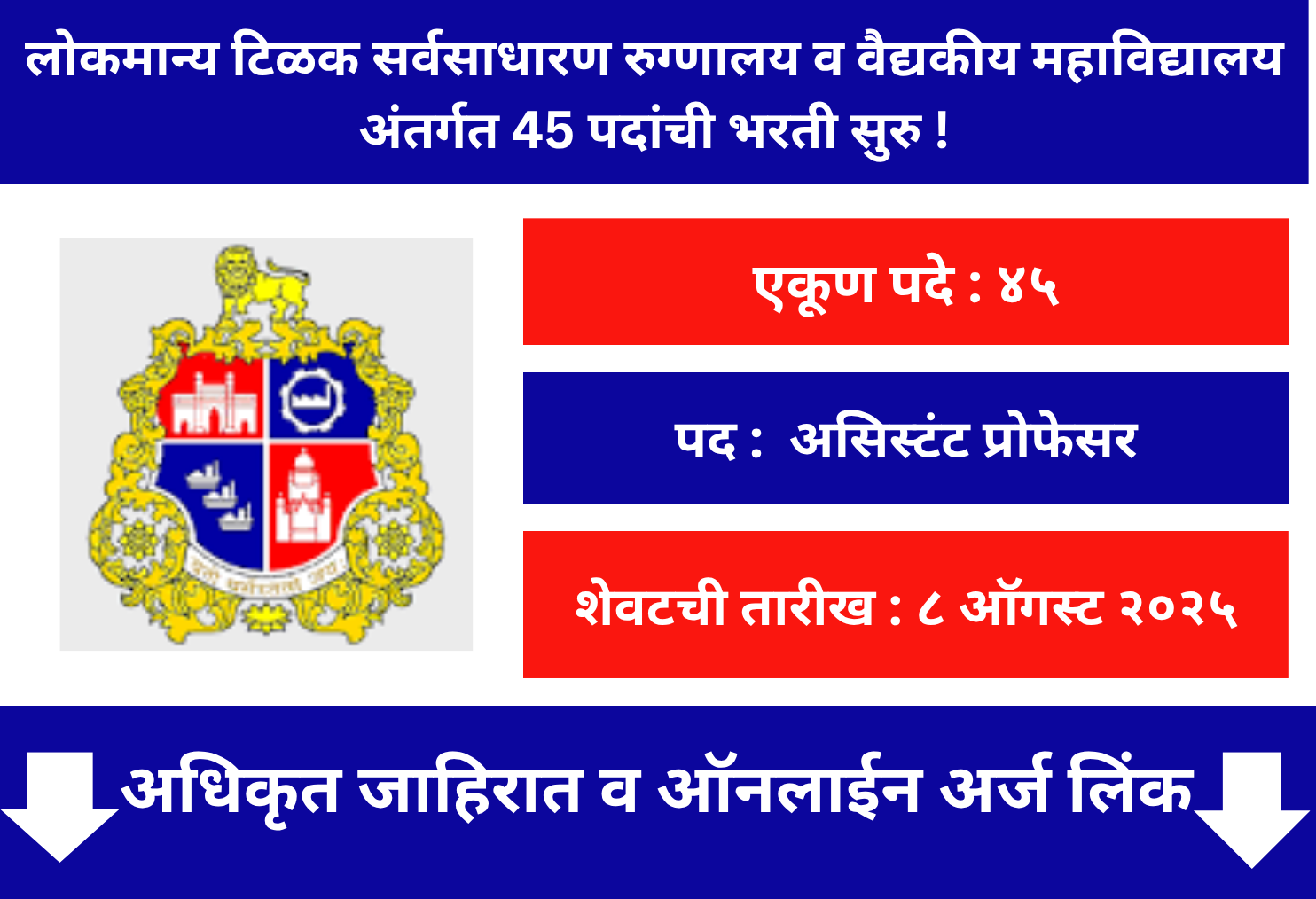  BMC Lokmanya Tilak Municipal General Hospital Recruitment 2025