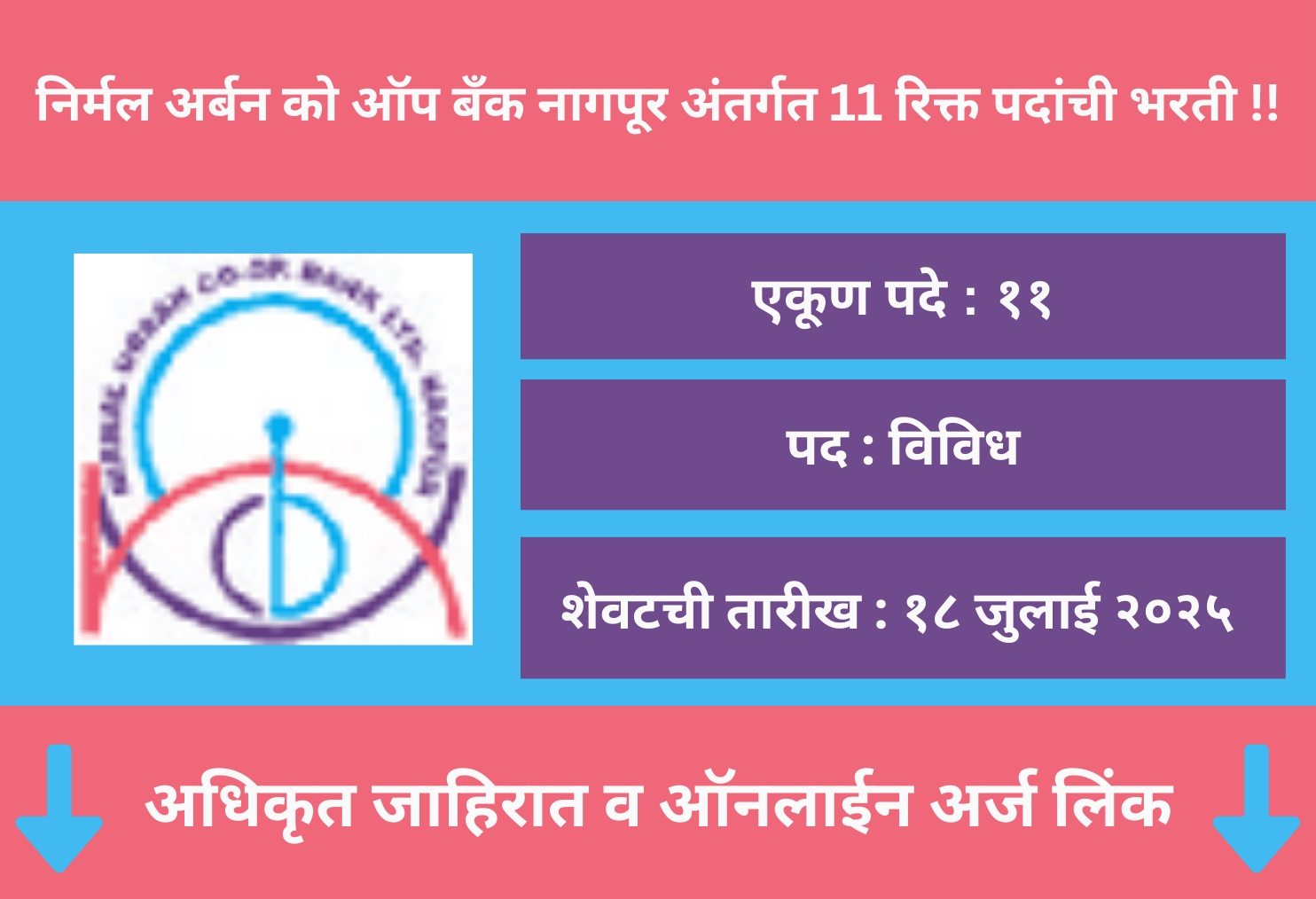  Nirmal Urban Co Op Bank Nagpur Recruitment 2025