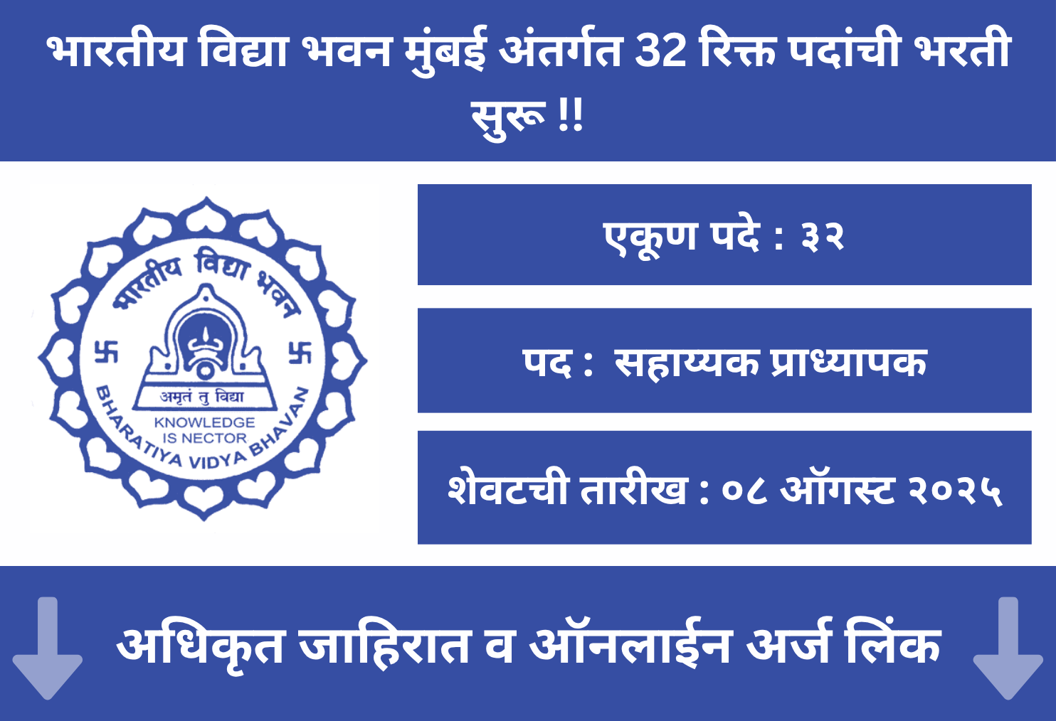  Bharatiya Vidya Bhavans Mumbai Recruitment 2025