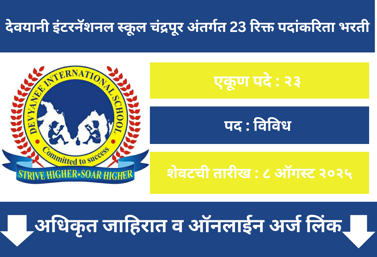 Devyani International School Chandrapur Recruitment 2025