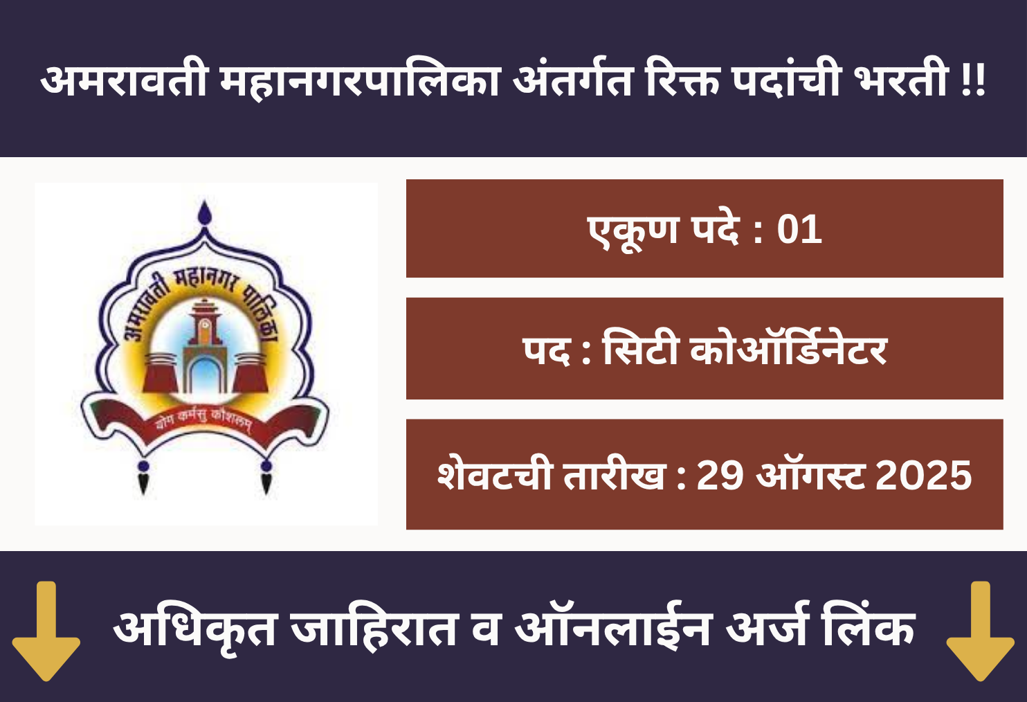 Amravati Mahanagarpalika Recruitment 2025
