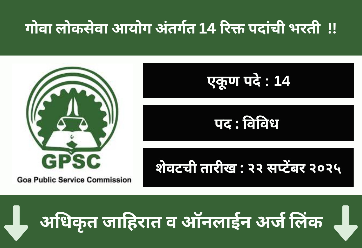 GPSC Goa Recruitment 2025