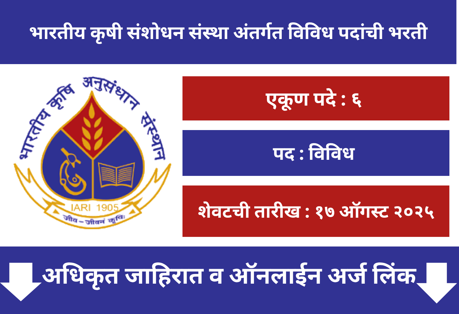ICAR - IARI Recruitment 2025