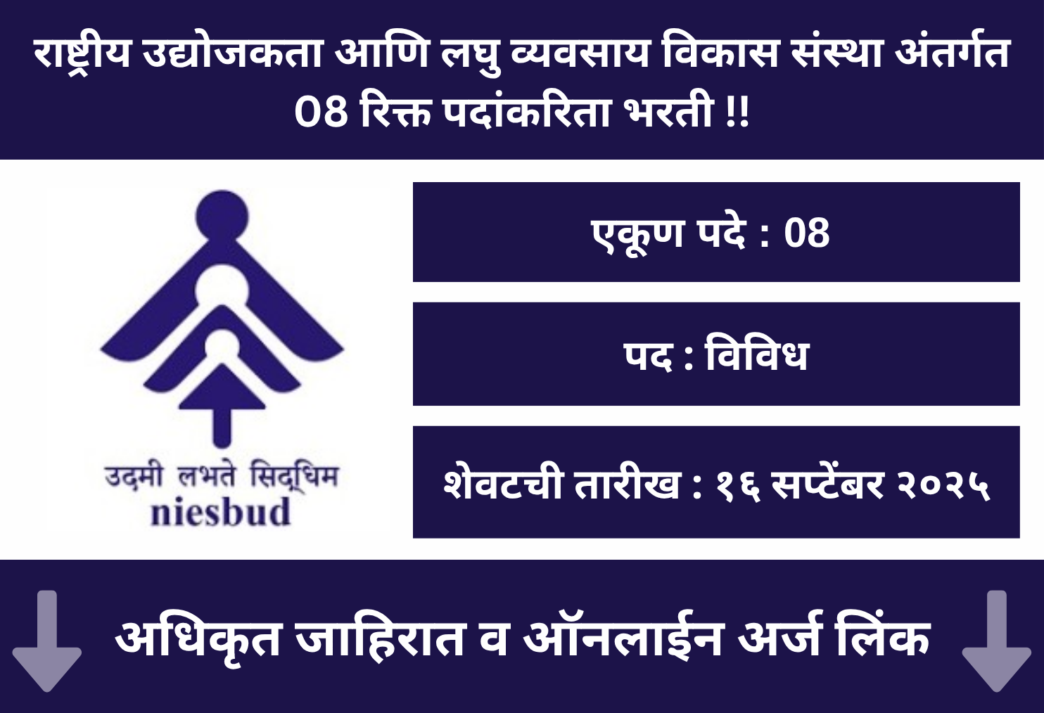 NIESBUD Recruitment 2025