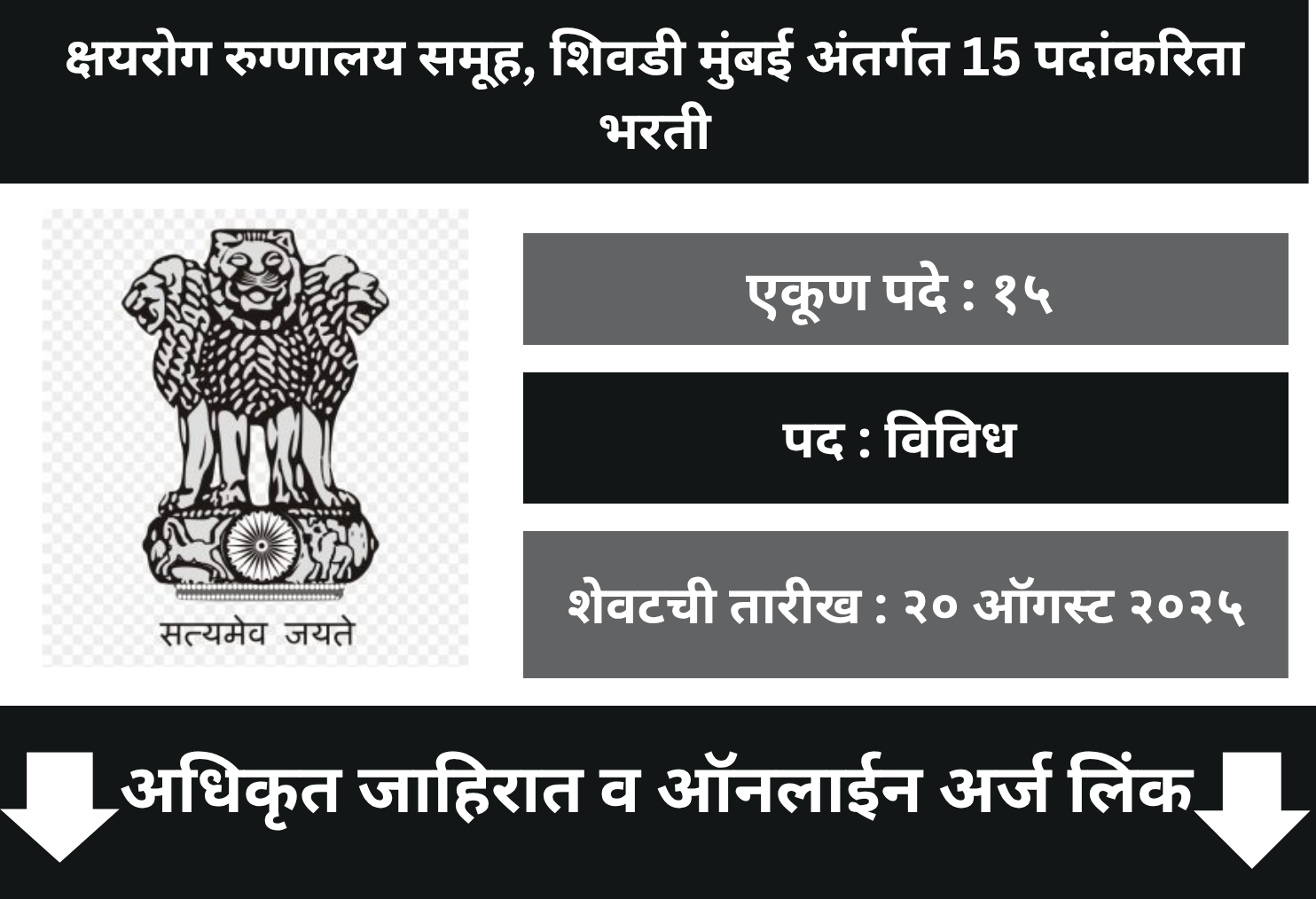 TB Hospital Shivdi Mumbai Recruitment 2025