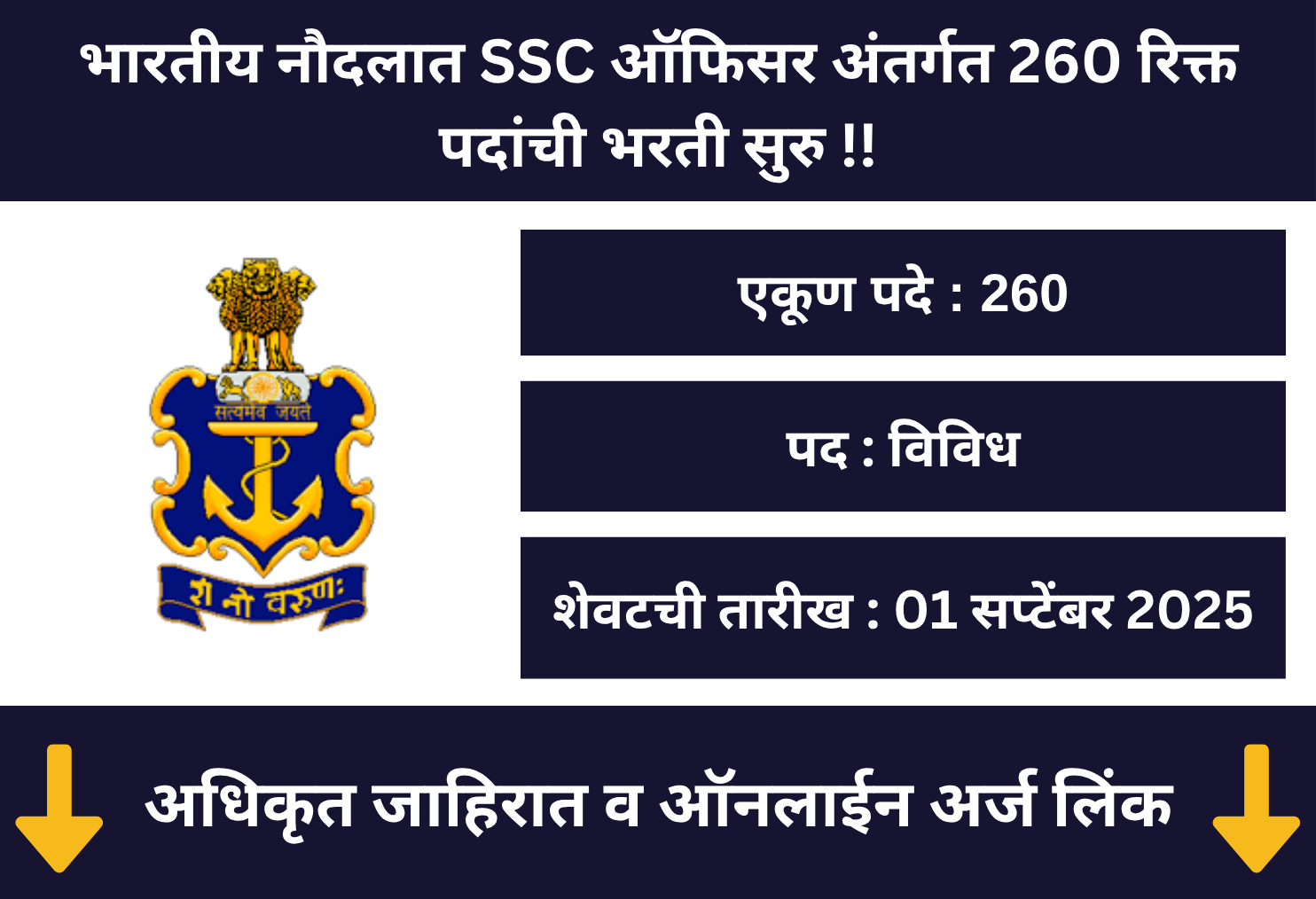 Indian Navy SSC Officers Online Application 2025