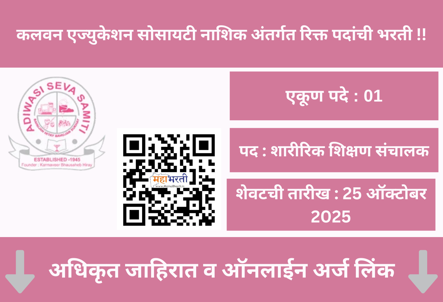 kalwan Education Society Recruitment 2025