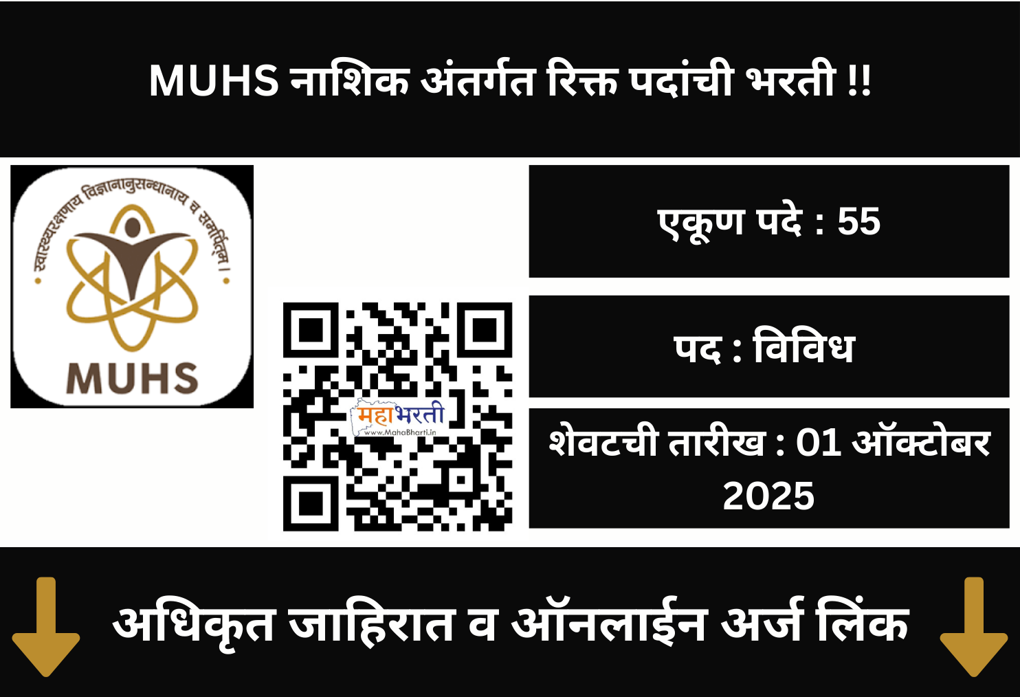 MUHS Nashik Recruitment 2025