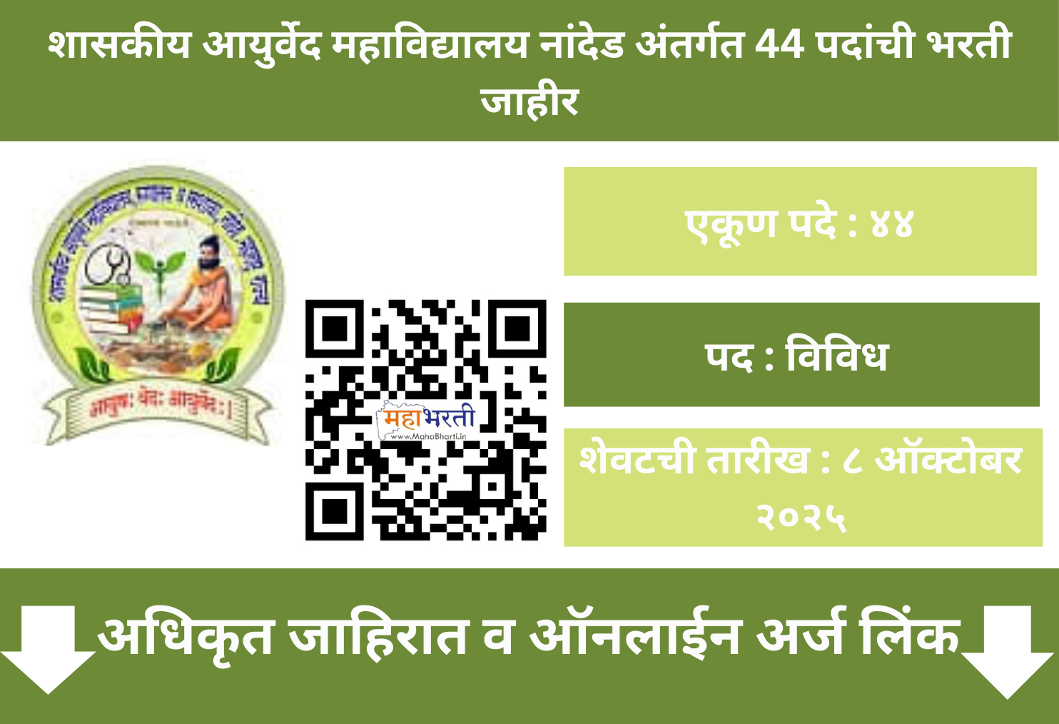GAC Nanded Recruitment 2025