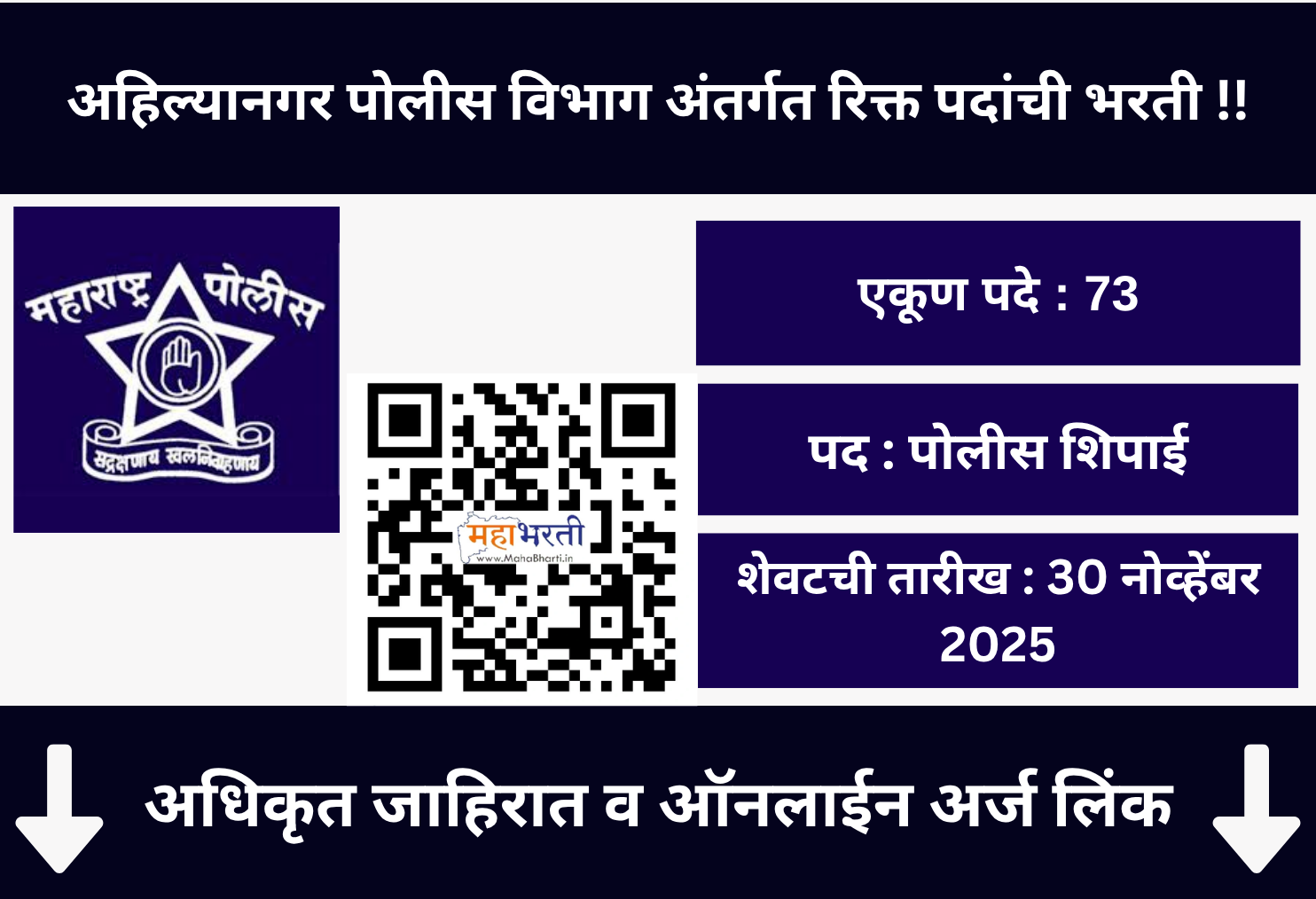 Ahmednagar Police Bharti 2025
