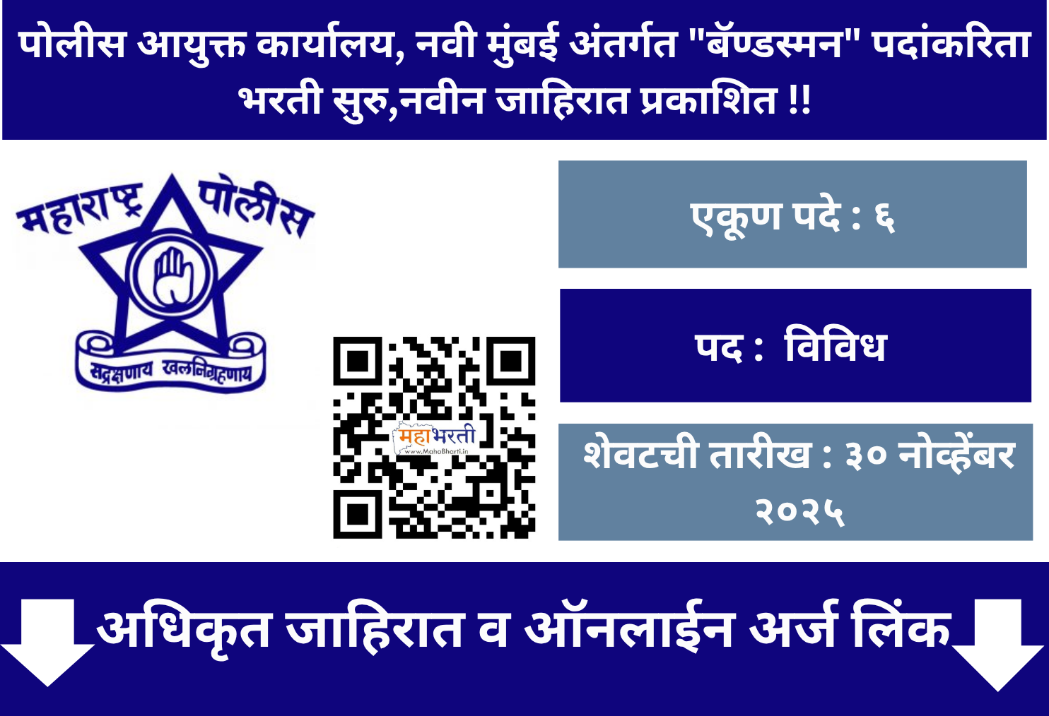 Navi Mumbai Police Driver Recruitment 2025