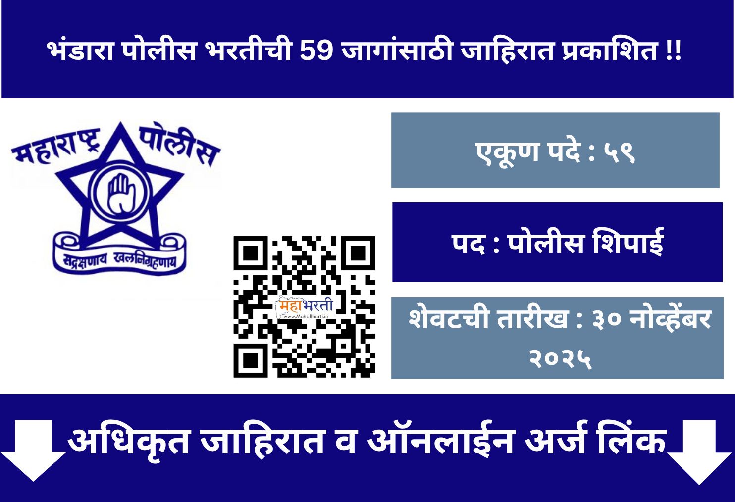 Bhandara Police Recruitment 2025