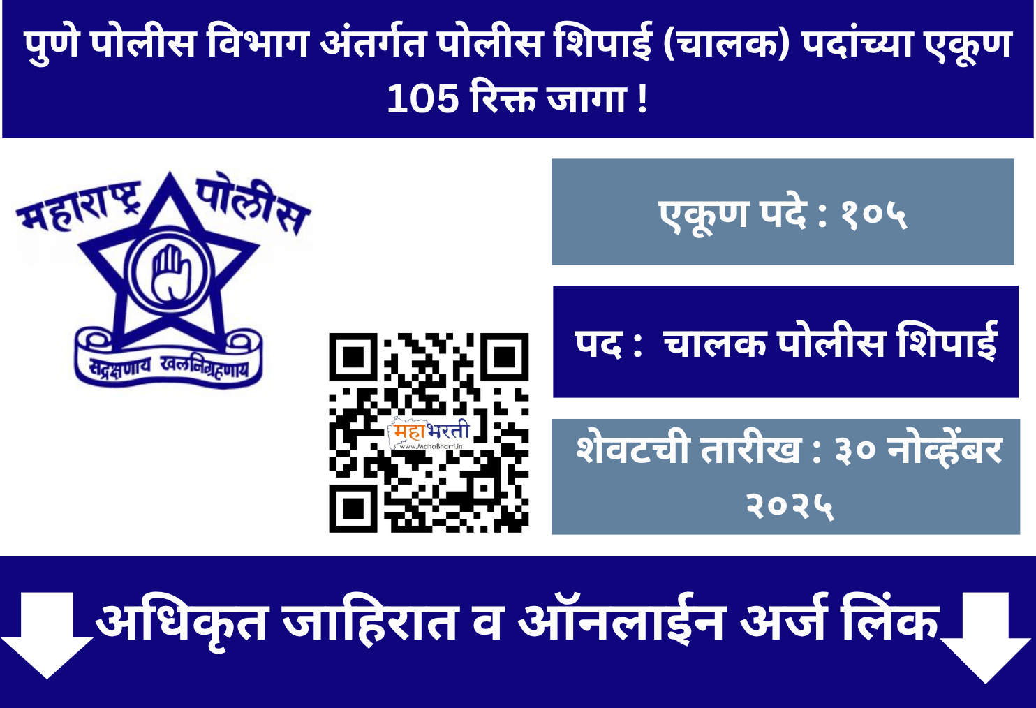 Pune Police Driver Recruitment 2025  