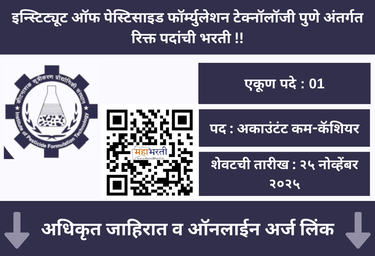 IPFT Recruitment 2025