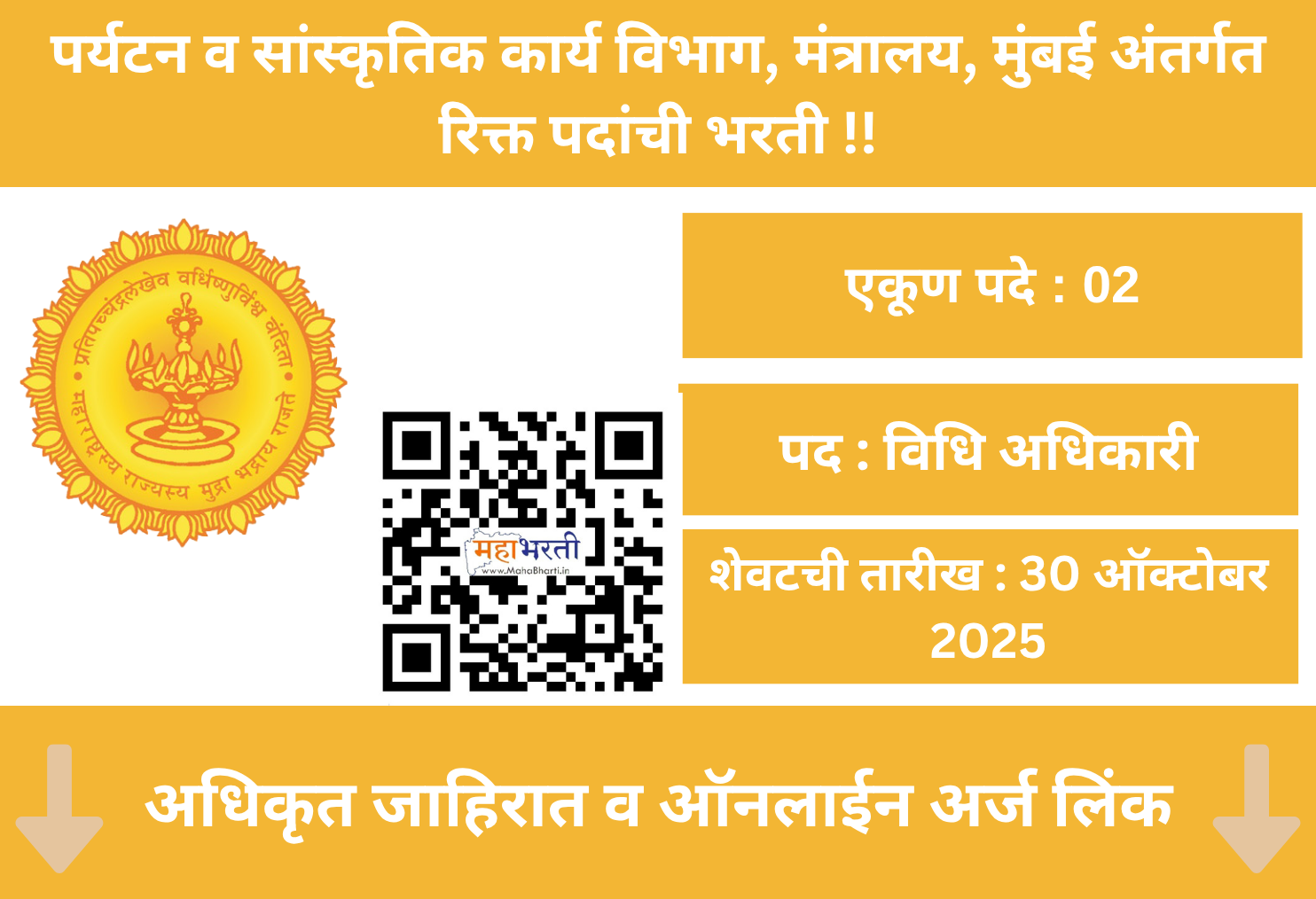 Maha Tourism Recruitment 2025