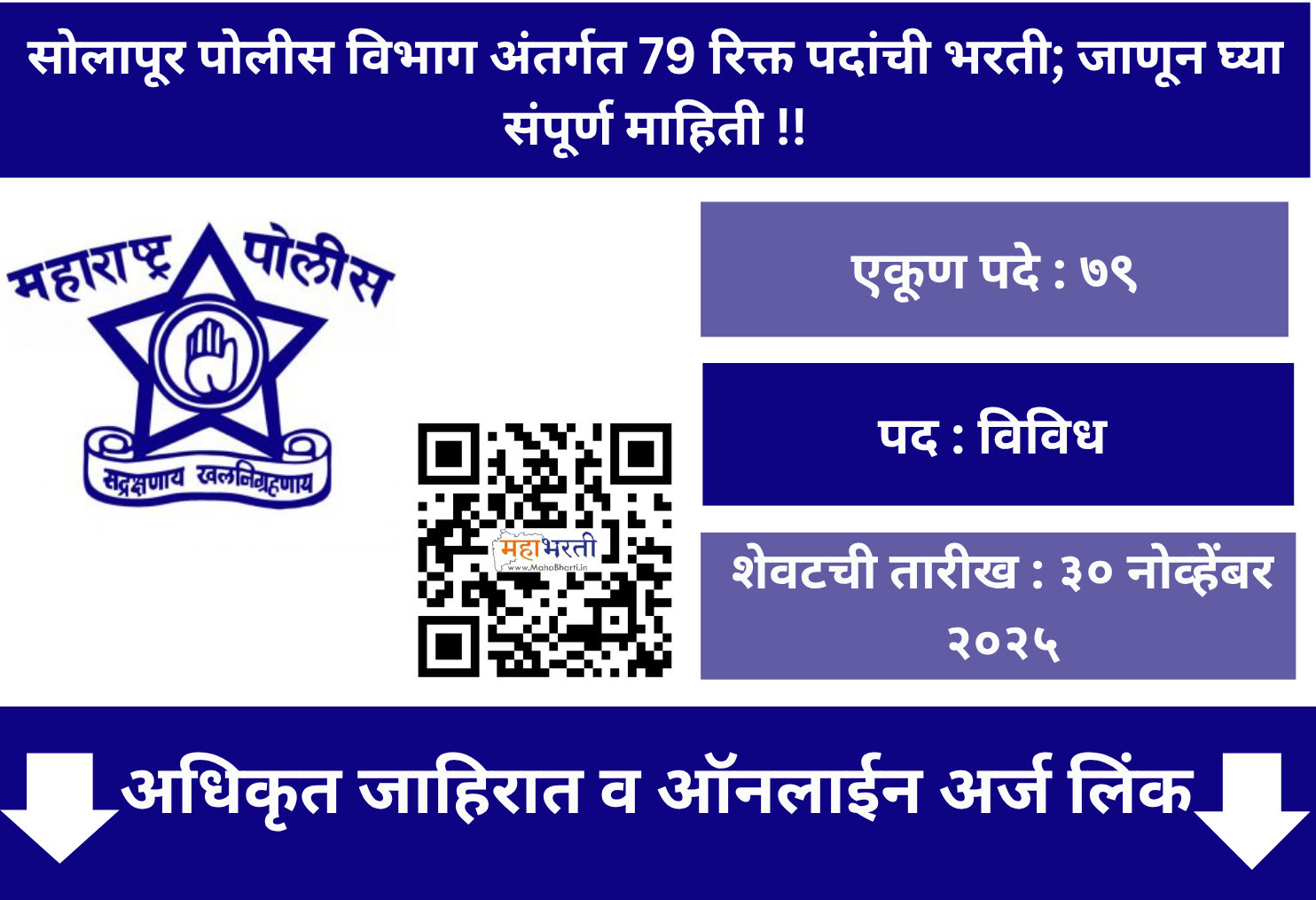 Solapur Police Recruitment 2025