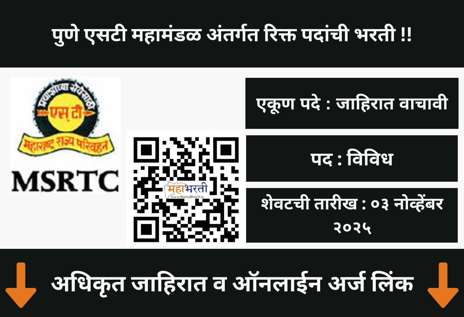 MSRTC Pune Recruitment 2025